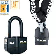 Oxford Hardcore XC 13 Chain and Padlock 2.0m & Big Boss Security Alarm Disc Lock