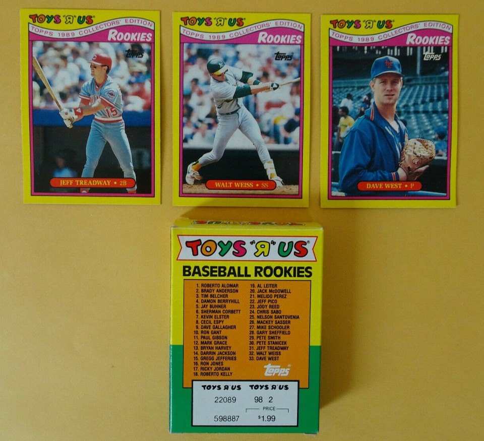 1989 Topps TOYS R US Baseball Rookies Glossy Set 33 Cards Alomar Gant