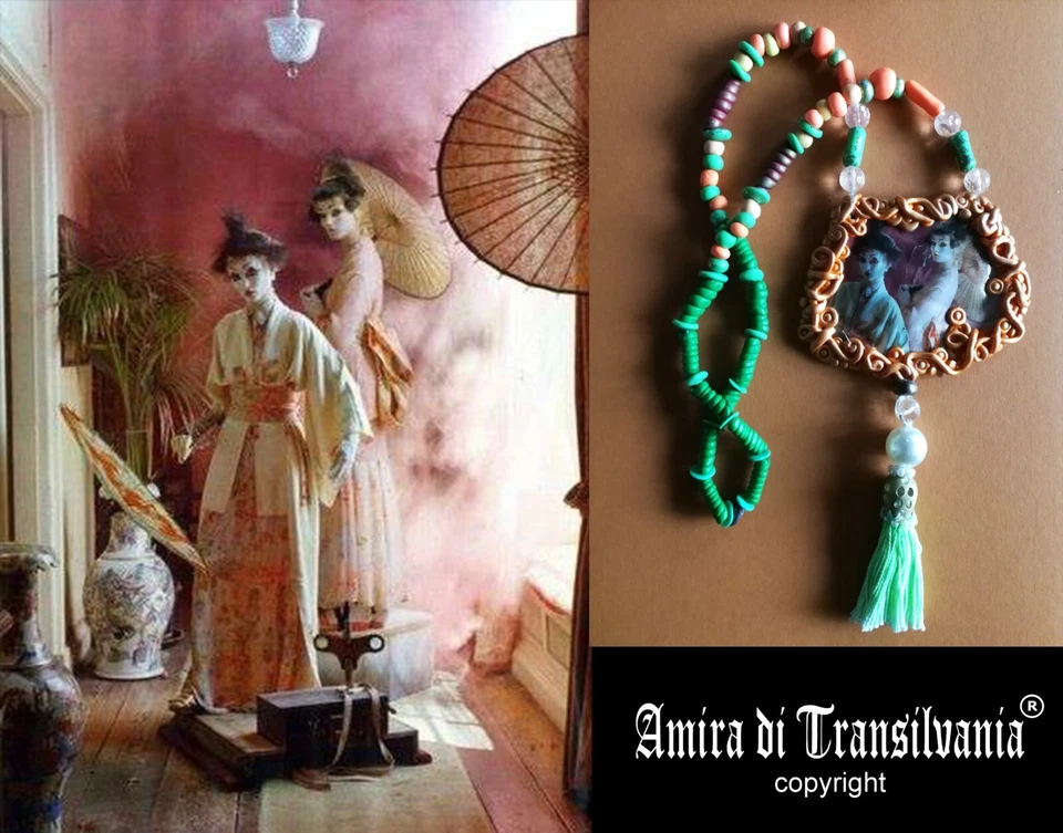 Art Jewelry Design Necklace Pendant Fashion Brand Luxury Geisha Custrom Gift Bid - Image 4 of 4