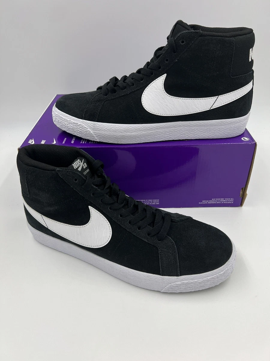 Nike sb zoom deals blazer mid black white