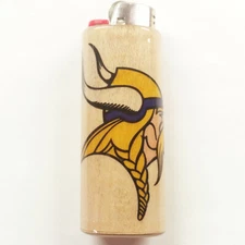 Minnesota Vikings Lighter Case Holder Sleeve Cover Fits Bic Lighters