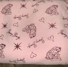 DISNEY PARKS GIRLS NIGHTGOWN SLEEPING BEAUTY PINK SHIMMERING FLEECE SUPER CUTE 