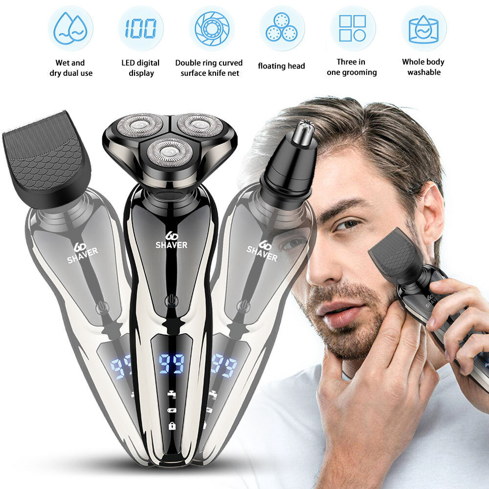 Beard Trimmer MenElectric Razor for Nose, Body, Face & Mustache, Grooming Kit