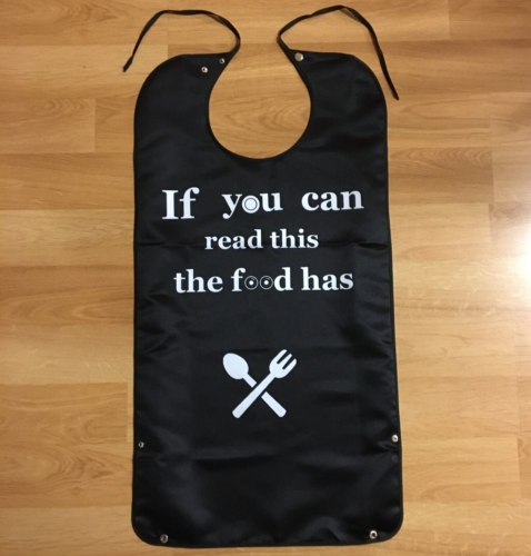 HNYG Adult Bib For Eating - Clothing Protector w Crumb Catcher - Waterproof Men