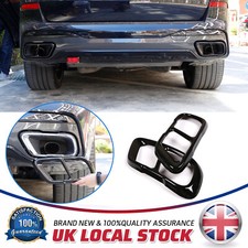 Glossy Steel Exhaust Muffler Tail Pipe Trim For BMW X5 G05 X7 G07 2019-2021