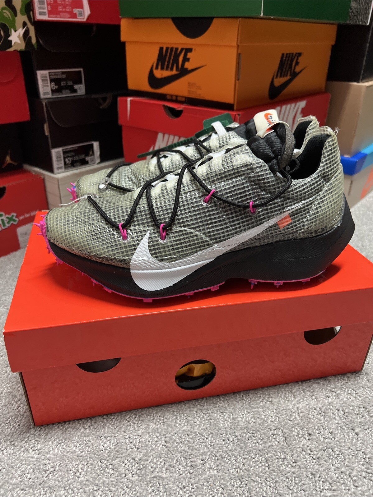 OFF WHITE X NIKE Donna Taglia 10 Nike Off White x Vapor Street Laser Fucsia W