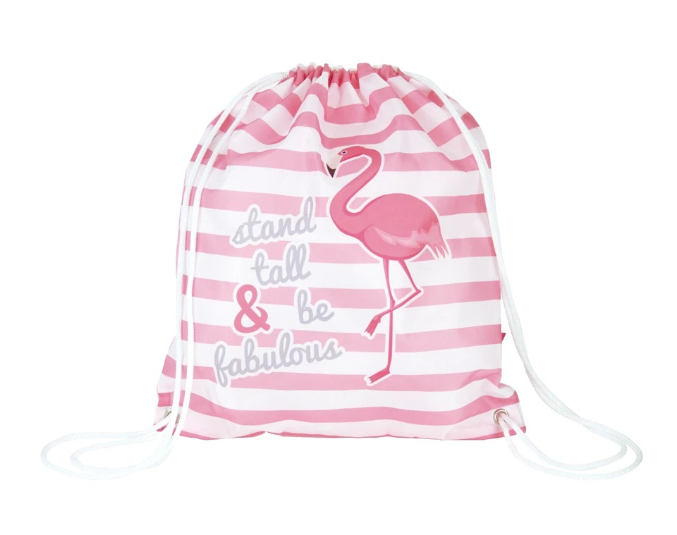 Rosa Flamingo Ständer Fall & Be Fabulous Mädchen Fitnessstudio Trainer PE Kordelzug Tasche