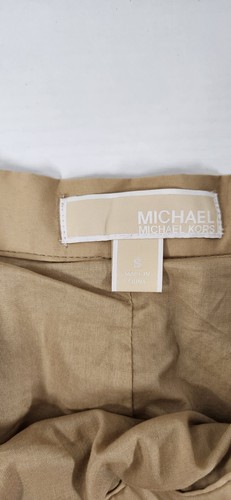 Michael Kors Women's Khaki Tiered Cotton Poplin Midi Skirt, Size S (Runs Big) - Picture 7 of 14