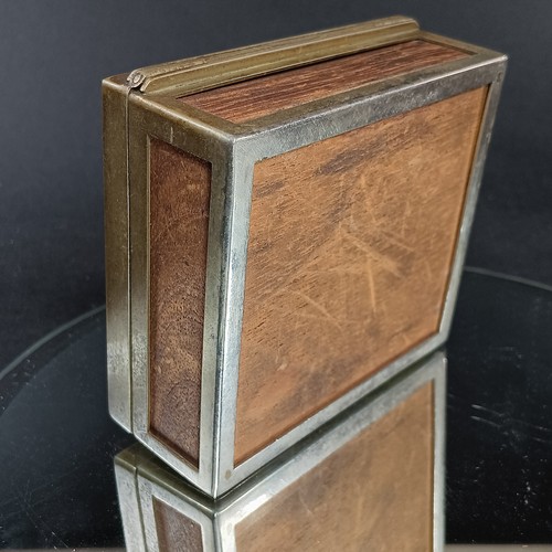 Antique Silver Banded, Wooden Cigarette Case, Hinge Box, Working, Birmingham - Picture 4 of 15