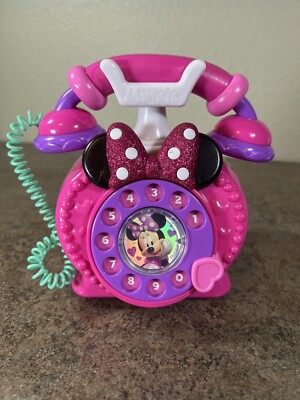 Minnie Mouse Ring Me Rotary Phone Lights And Sounds Pink Disney Junior