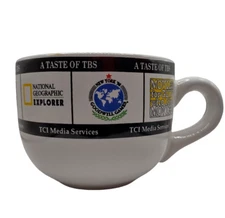 Vintage A Taste Of TBS Turner Broadcasting Movies Shows TCI Media Coffee Mug Cup