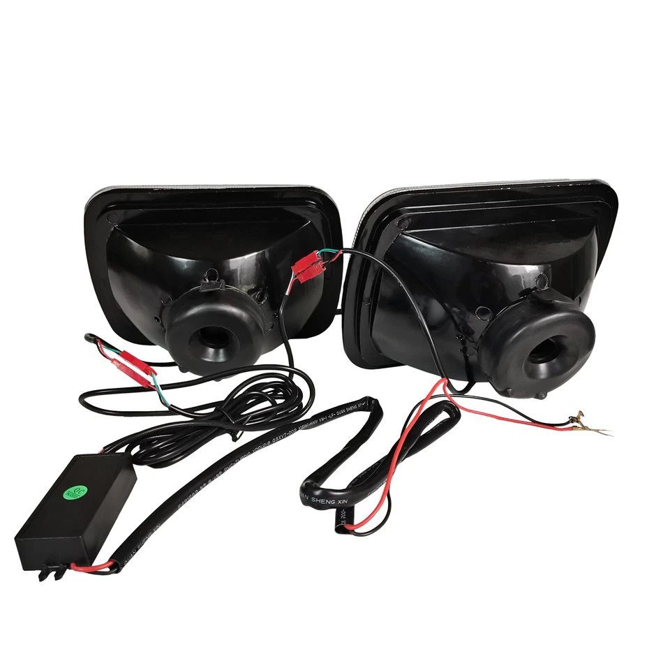 2PCS Square Color Change White Red Blue Green 7x6" LED Angel Eye Halo Headlights - Image 4 of 4