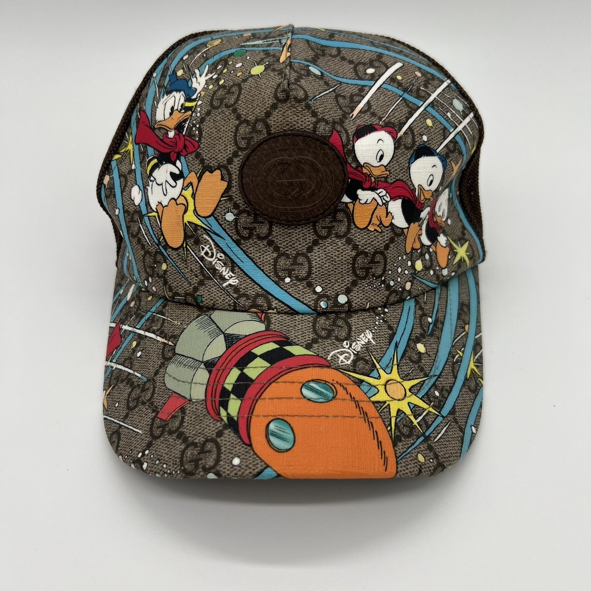 GUCCI✖️Disney ドナルドキャップ Gucci x Disney Donald Duck Trucker Hat Cap 2021 Adult Size M