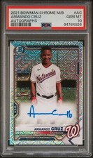 Armando Cruz - 2021 Bowman Chrome Mega Box Autograph   PSA 10