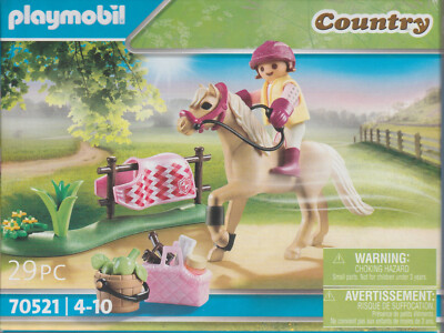 PLAYMOBIL COUNTRY 70521 PONY DEUTSCHES REITEN Neu Feder