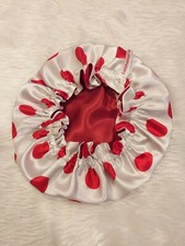 Baby Satin Bonnet Cap, two colour double fabric. From 6 months