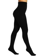 Colorful Womens Fleece Lined Tights High Waisted Opaque Winter Thermal Pantyh...