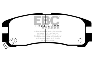 EBC Ultimax Rear Brake Pads for Mitsubishi RVR 2.0 Turbo (N23W) (94 > 97)