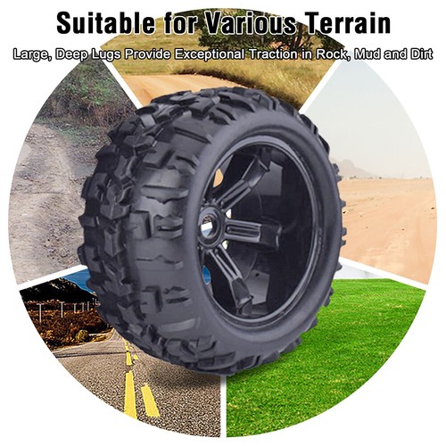 Tires Wheels 17mm Hub Hex for 1/8 RC Car HSP Redcat Traxxas Trx4 Monster Truck - Picture 5 of 21
