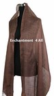 Handmade Extra Large 80"x25" Classic Fashion Scarf Shawl Wrap Solid Medium Brown — photo 1