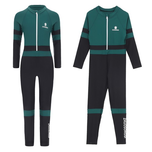 Kids Boy Swimsuit Playwear Swimwear Water Rash Guard One Piece Bathing Suit - Picture 1 of 21