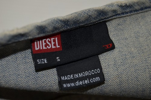 VESTIDO REOFL DIESEL VINTAGE AÑOS 90 PERFECTO Denim talla PEQUEÑO 6 8 10 mujer mini abrigo - Imagen 2 de 14