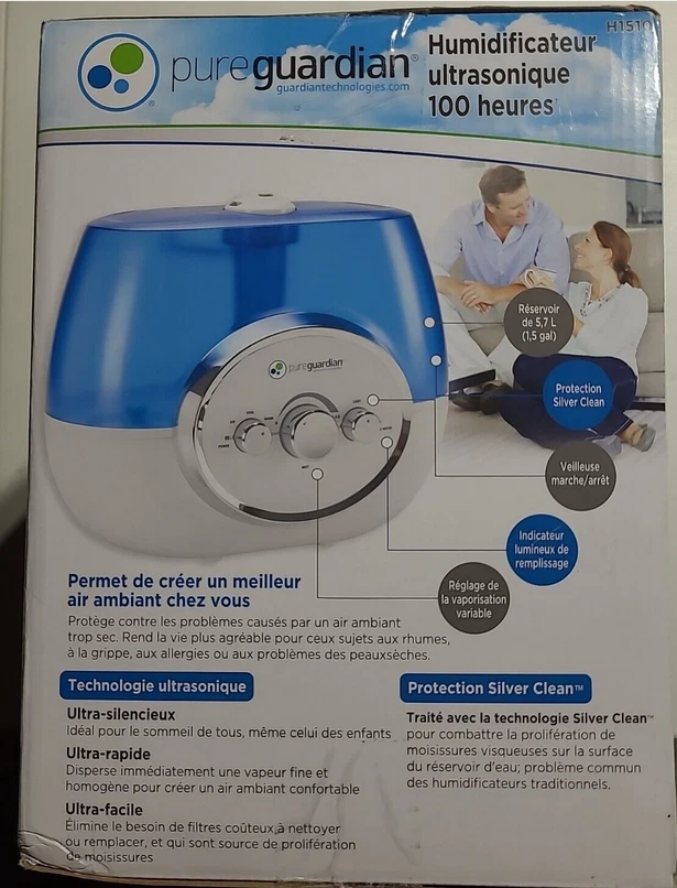 Pure Guardian 100-Hour Warm or Cool Mist Ultrasonic Humidifier - H1510 - Image 3 of 4