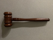 Auction Judge Gavel Hammer Prop Mallet Brown Wood Wooden Judges USA Shipped