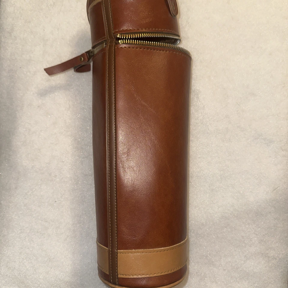 Bolso Termo Vintage Cuero Sintético Años 70 Camping Senderismo Playa Picnic Vino Foto 2 de 4