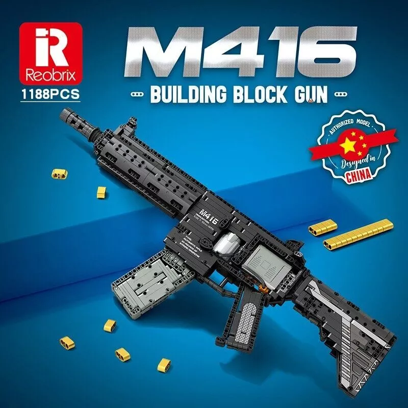 AK47 Military Gun Building Blocks Toy para crianças, 98K Bricks, Conjunto  de armas, M4A1, Elástico, Brinquedos para meninos, crianças - AliExpress