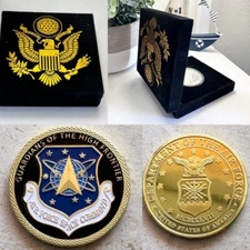 AIR FORCE SPACE COMMAND Challenge Coin With Special Velvet Case