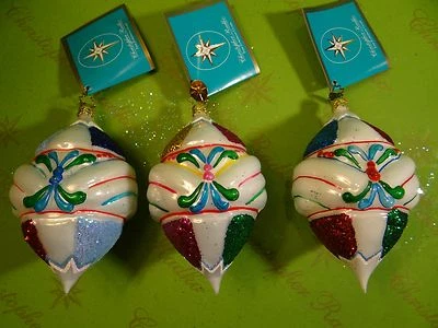 Christopher Radko Fantasia Vintage Ice Delite - Set of 3