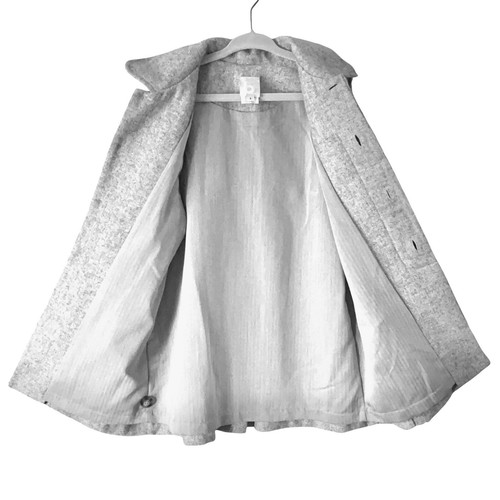 Bella Bliss Coat Girl’s Size 4 Grey Wool Blend Classic Formal Retro Pockets - Picture 7 of 11