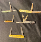 Lot Of 5 Pocket Knifes Hammer Usa Allen’s Windsor Canada Kent Ny Bassett Trim
