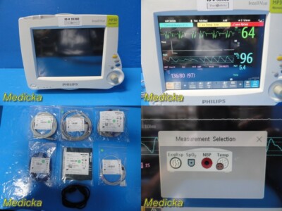 Philips MP30 Anesthesia Patient Monitor W/ M3001A MMS Module & NEW Leads ~ 35360