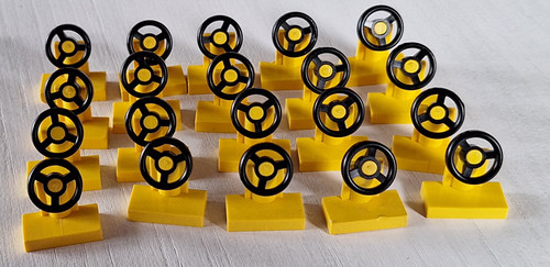 Lego 20 x Lenkrad 3829 gelb 3829c01 Zubehör Auto Schiff Flugzeug