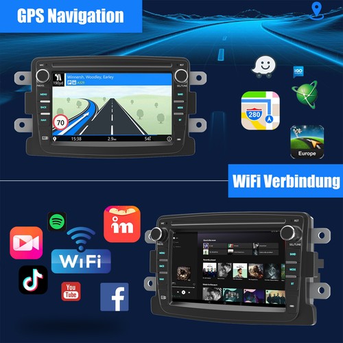 DAB+ Android 14 Carplay Autoradio GPS Navi +Kam Für Renault Dacia Duster Dokker - Bild 9 von 14