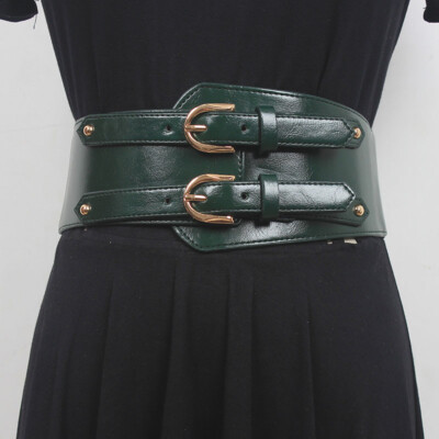 Waist Cincher Wide Black Leather Waist Belt Corset Belt Women - Main Image