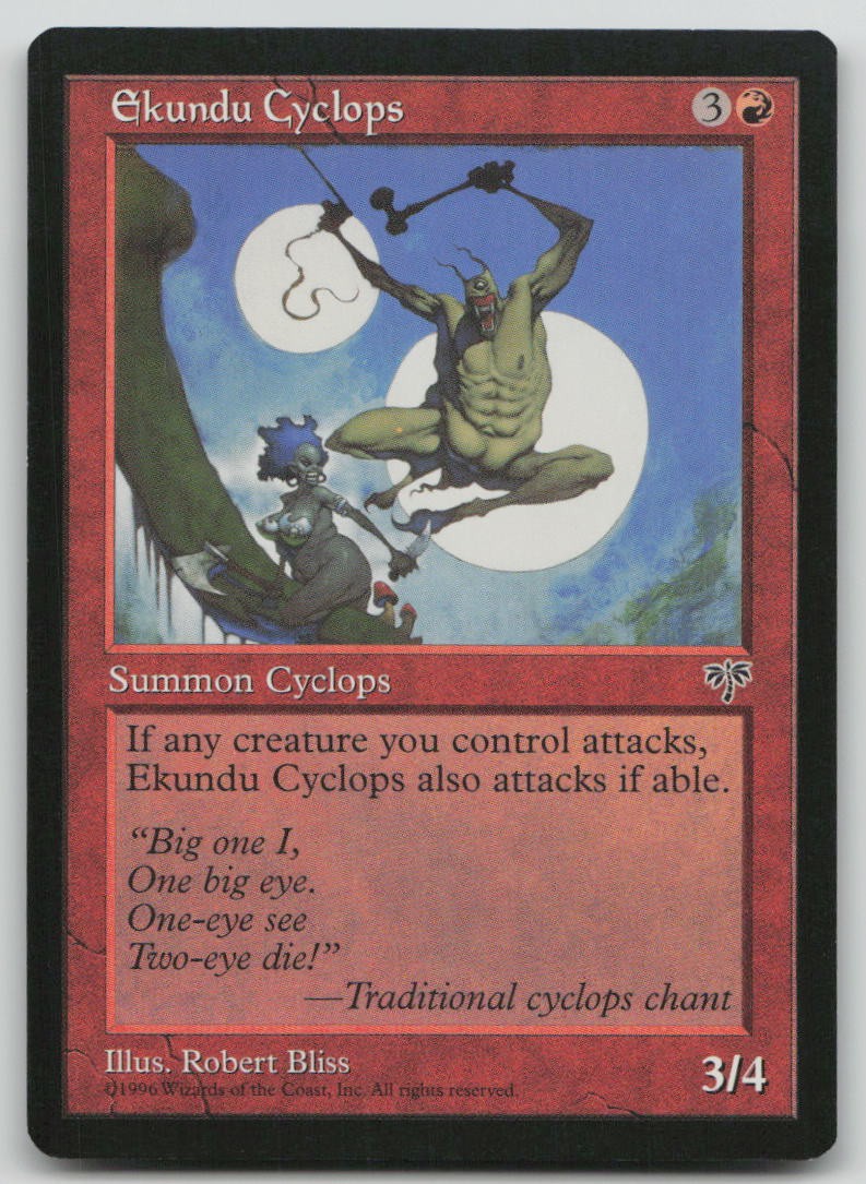 Ekundu Cyclops [Mirage - 171] Lightly Played Common Magic