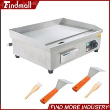 Commercial Electric Griddle 1600W 22" Stainless Steel Flat Grill 50-300  