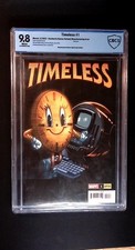 Timeless #1, Humberto Ramos Miss Minutes /MFG Error, CBCS 9.8, Marvel, 2022