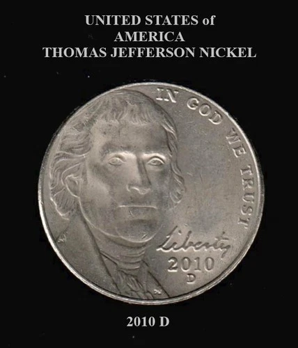 Photo of a 2010-D Jefferson Nickel from an eBay listing that sold on Jul 21, 2026