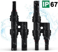 1-10 Pairs Solar Panel T Branch Connectors Ca...