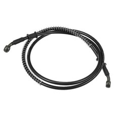 55.12" 10mm 28 Degree Motorcycle Braided Brake Clutch Oil Hoses 140cm Black