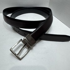 Men's Reversible Faux Leather Belt 44, 1 Black Reverse Brown Dress Belt