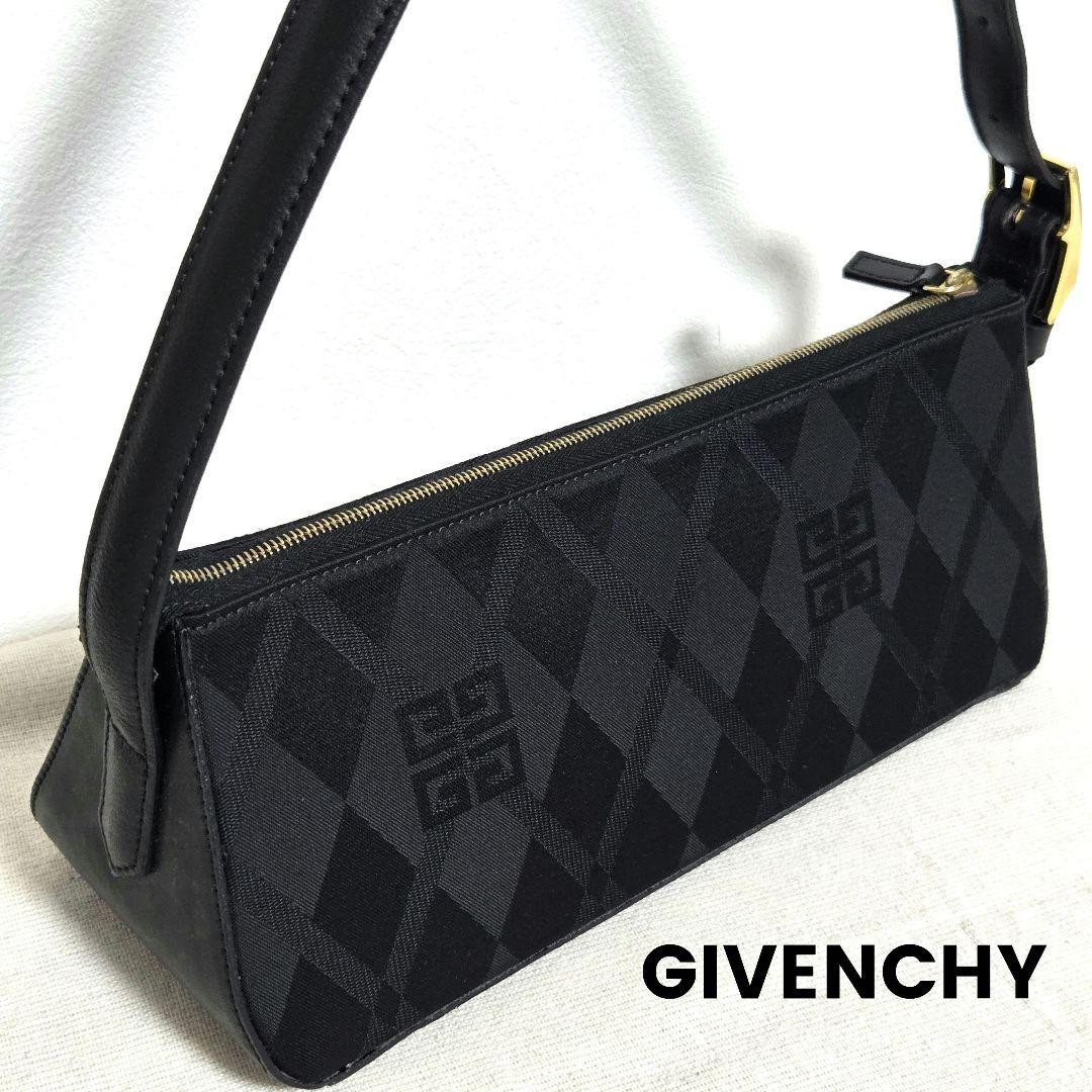 GIVENCHY 4G Logo Canvas Leather Mini Shoulder Hand Bag Black Vintage Auth Used thumbnail 17