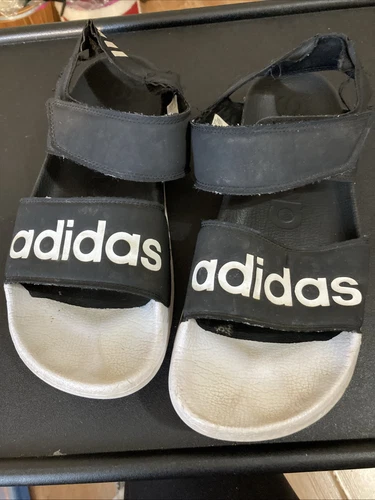 Adidas Adilette sandali bassi donna nero bianco taglia US 10
