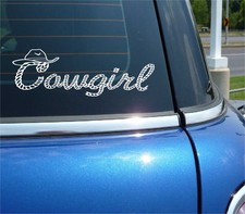 COWGIRL LASSO ROPE HAT COUNTRY GRAPHIC DECAL STICKER ART CAR WALL DECOR