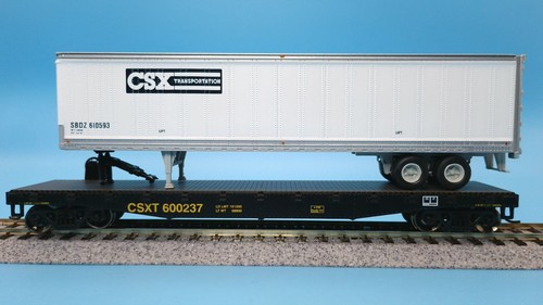 Coche plano Athearn 92075 HO CSX 50' con remolque de 45' CSXT 600237 nuevo | Condition: New