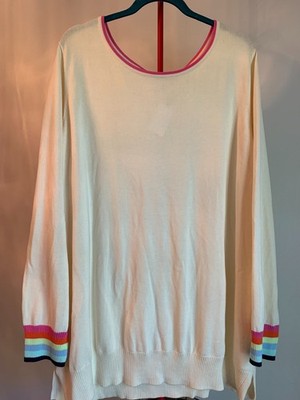 Belle Boho by Kim Gravel Rainbow Yarn Turtleneck Sweater 2X